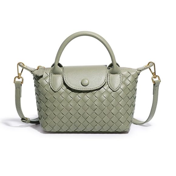 Small Woven Crossbody Bags Purse Trendy Leather Dumpling :P - Picture 1 of 7